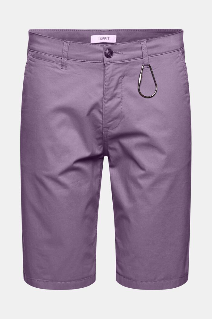 Pantalon court en coton biologique, DARK MAUVE, detail image number 2