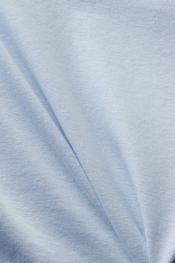 Kurzärmliges Baumwoll-T-Shirt, LIGHT BLUE, detail image number 5