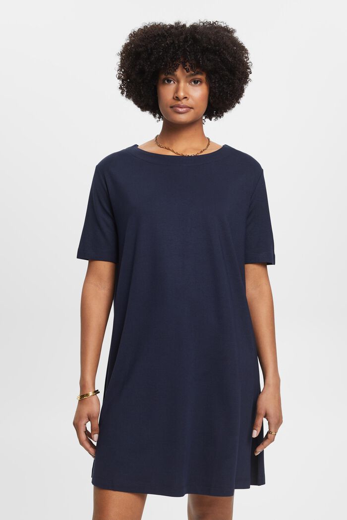 T-Shirt-Kleid aus Jersey, NAVY, detail image number 0