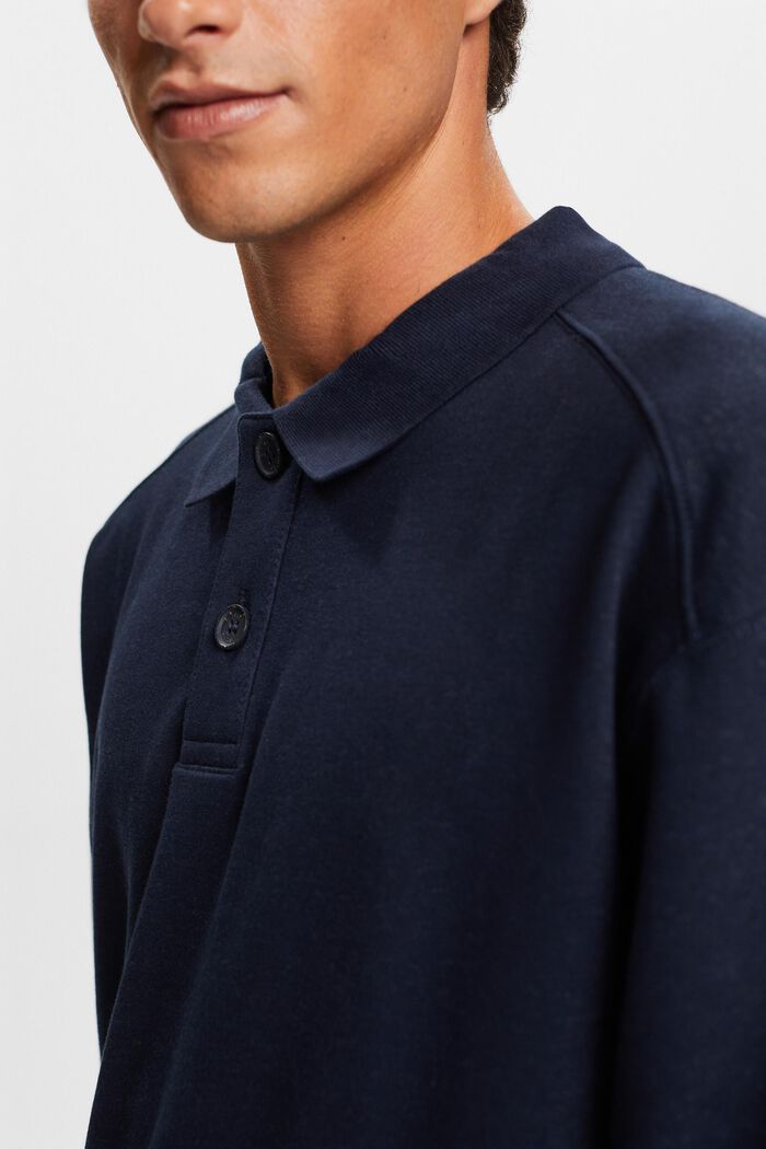 Langärmliges Polo-Sweatshirt, NAVY, detail image number 2