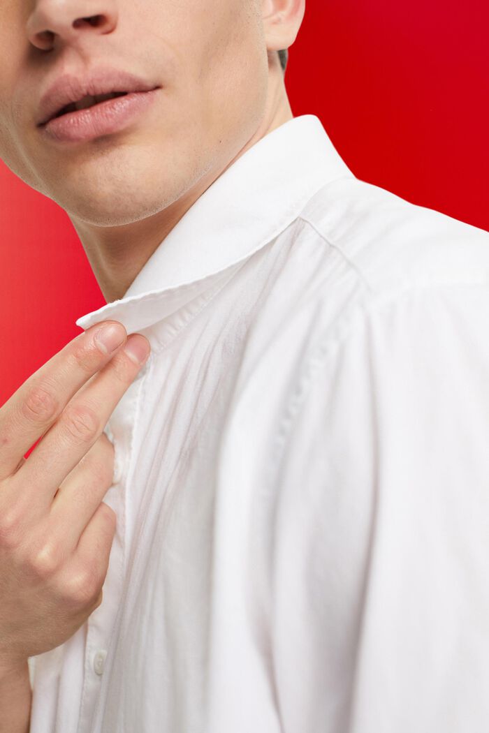 Chemise en coton durable à manches courtes, WHITE, detail image number 2