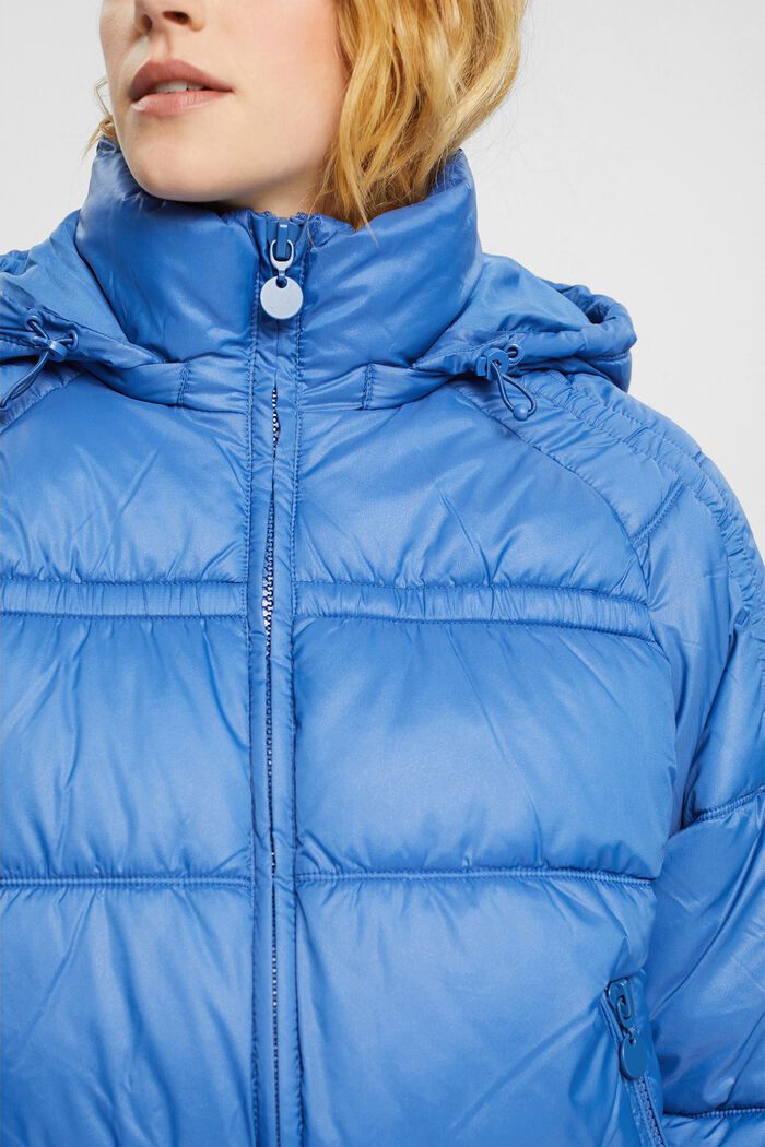 Stepp-Jacke mit abnehmbarer Kapuze, BLUE, detail image number 0