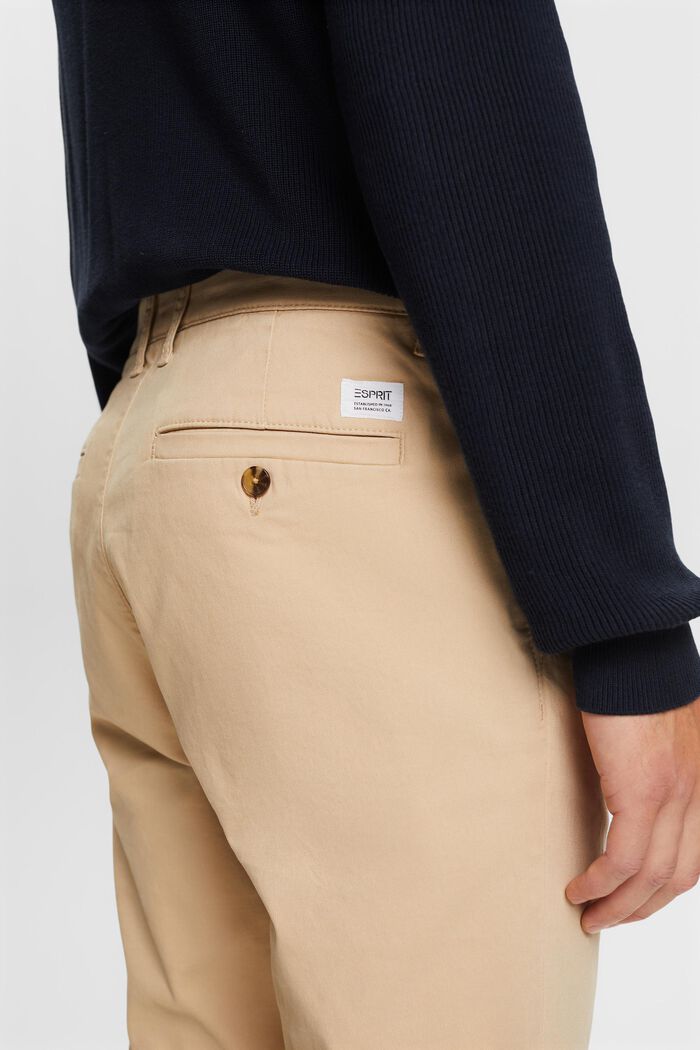 Pantalon chino, coton stretch, SAND, detail image number 5
