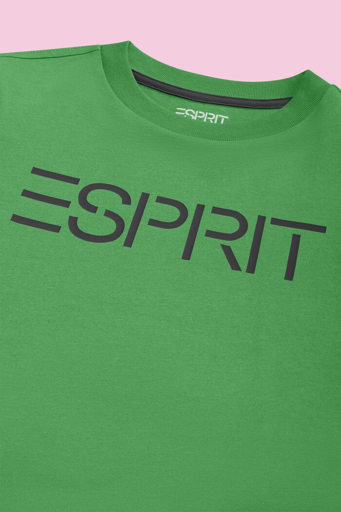 T-Shirt aus Bio-Baumwolle mit Logo, GREEN, detail image number 1