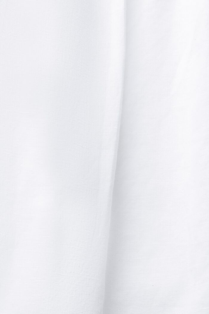 En lin mélangé : la robe à patte de boutonnage, WHITE, detail image number 4