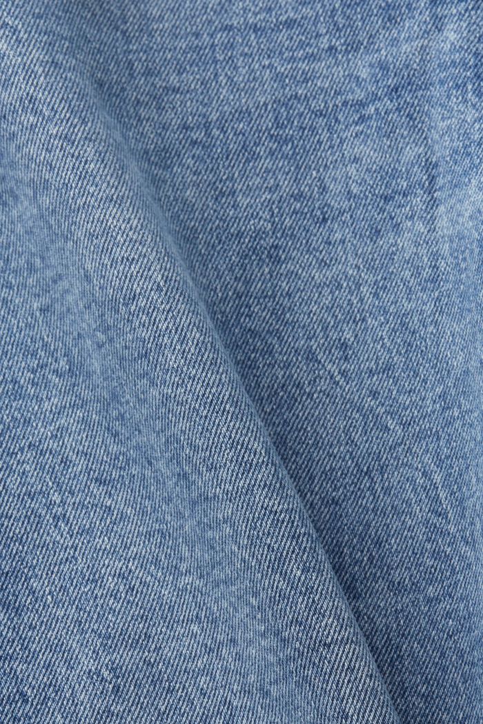 Jean classique à taille mi-haute de style rétro, BLUE LIGHT WASHED, detail image number 5