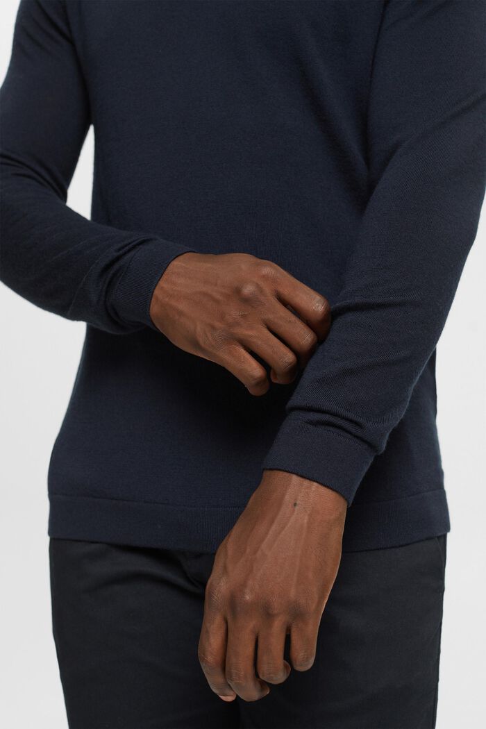 Pull-over en laine tricoté, BLACK, detail image number 2