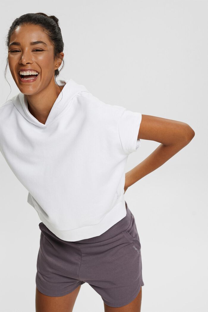 Recycelt: kurzärmeliges Sweatshirt, WHITE, detail image number 0