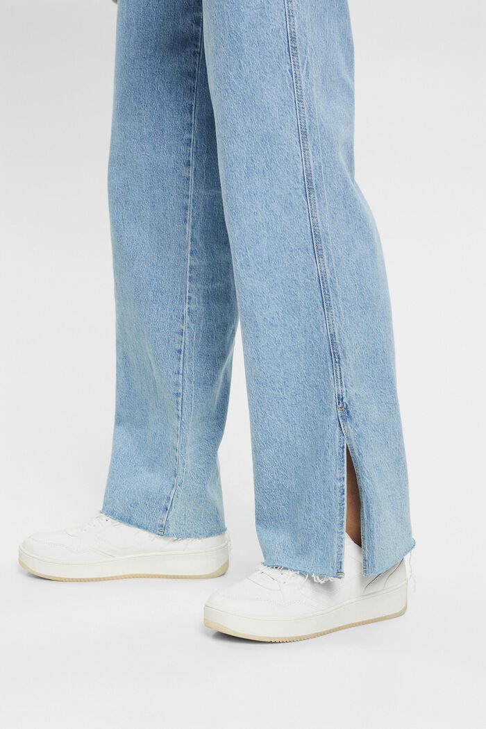 Wide Leg Jeans aus Organic Cotton, BLUE LIGHT WASHED, detail image number 5
