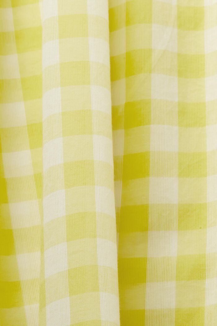 Robe de plage de style cafetan, 100 % coton, LIME YELLOW, detail image number 6