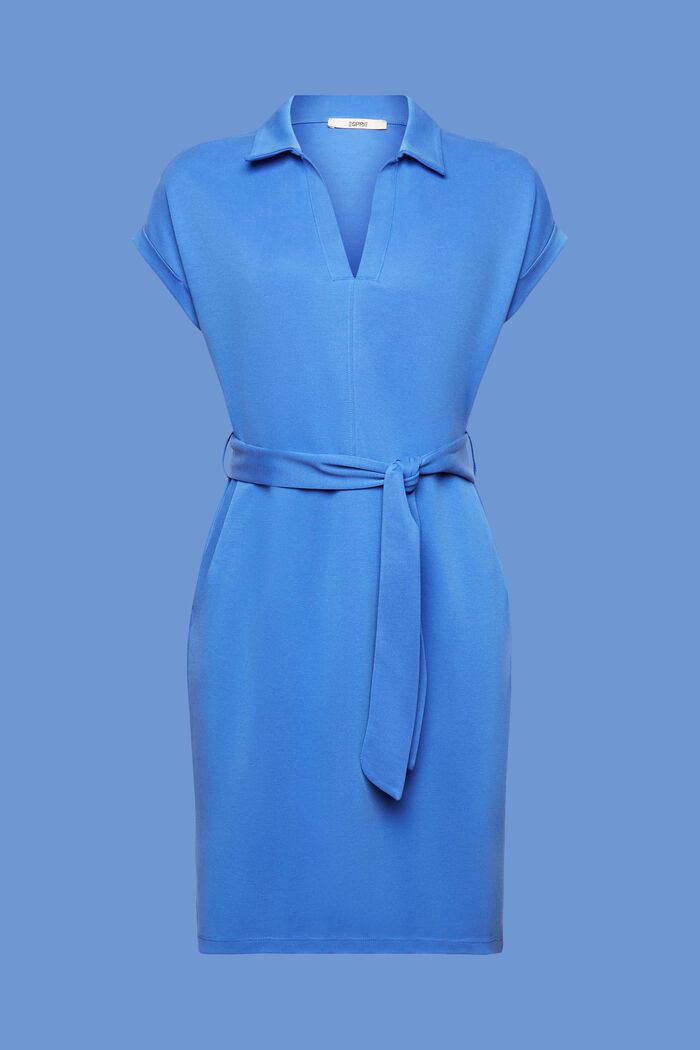 Robe-pull dotée d’une ceinture à nouer, TENCEL™, BRIGHT BLUE, detail image number 6