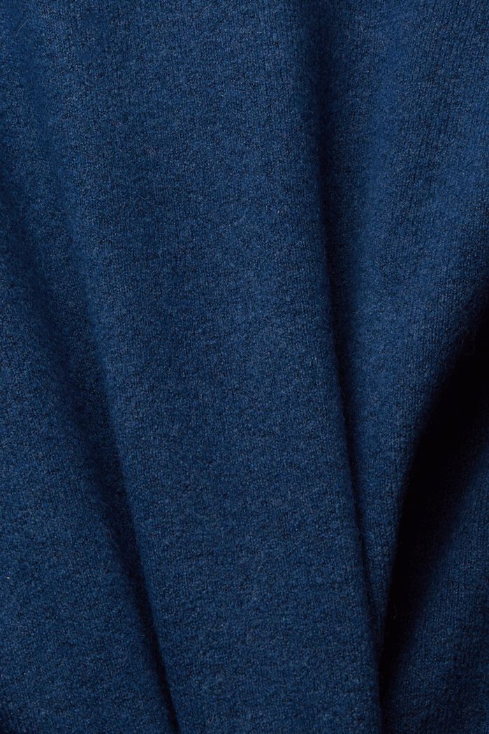 À teneur en laine : le cardigan à la coupe ouverte, PETROL BLUE, detail image number 1