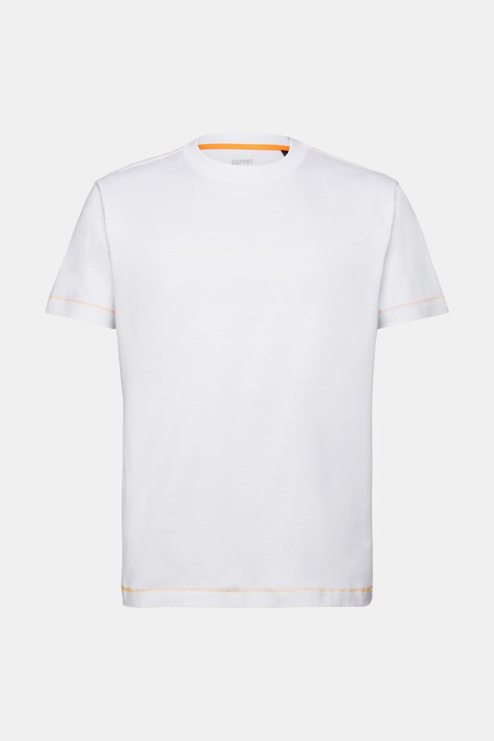 T-shirt en jersey à encolure ronde, 100 % coton, WHITE, detail image number 6
