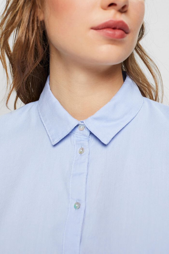 Hemd-Bluse aus 100% Baumwolle, LIGHT BLUE, detail image number 0