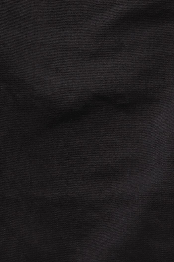 Pantalon corsaire en coton bio, BLACK, detail image number 5