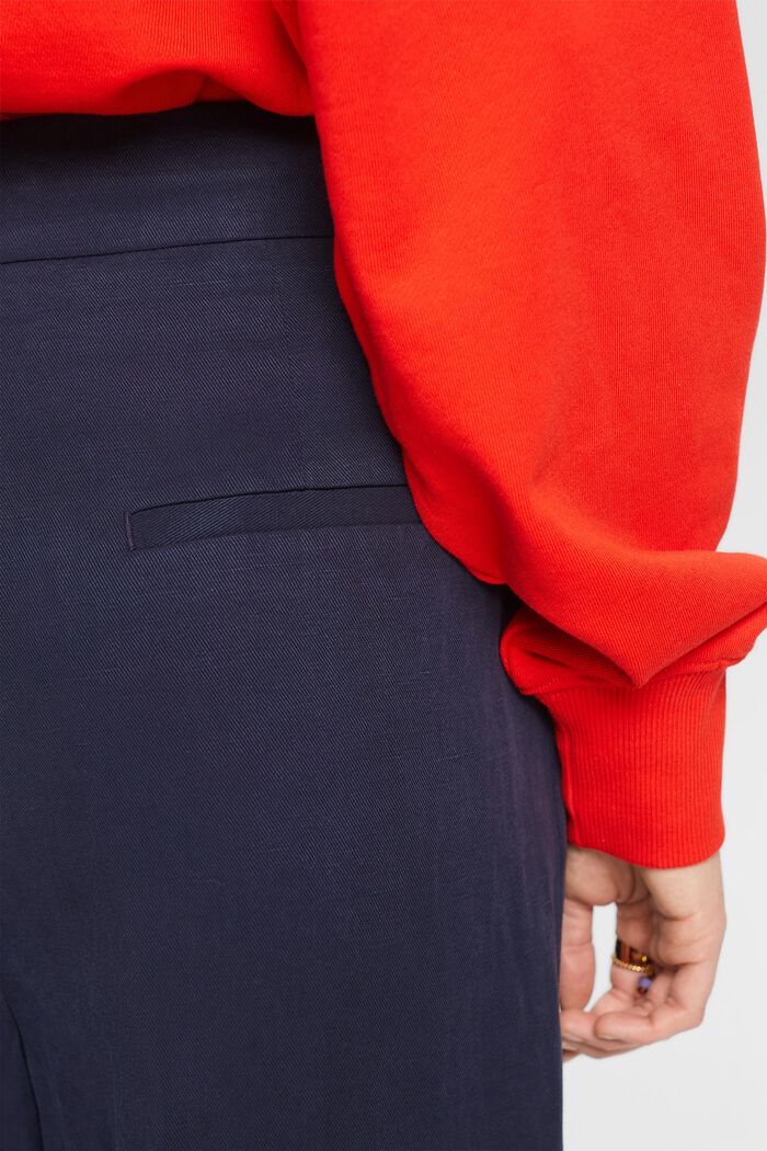 Jupe-culotte à jambes larges et taille haute, NAVY, detail image number 3