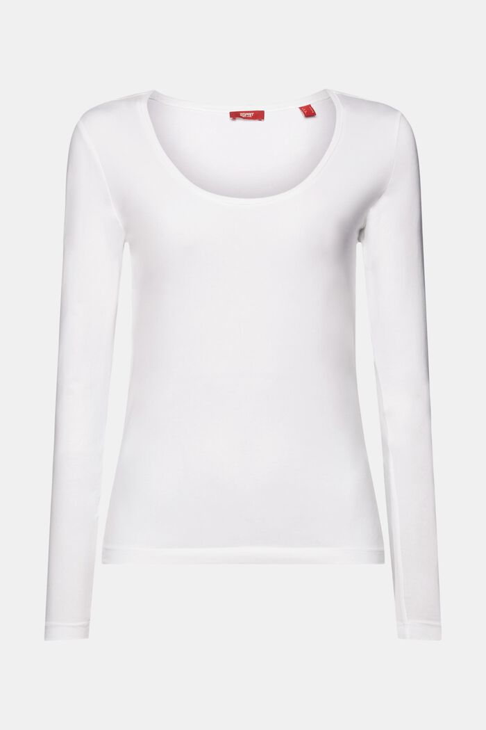 Haut à manches longues en jersey, WHITE, detail image number 7
