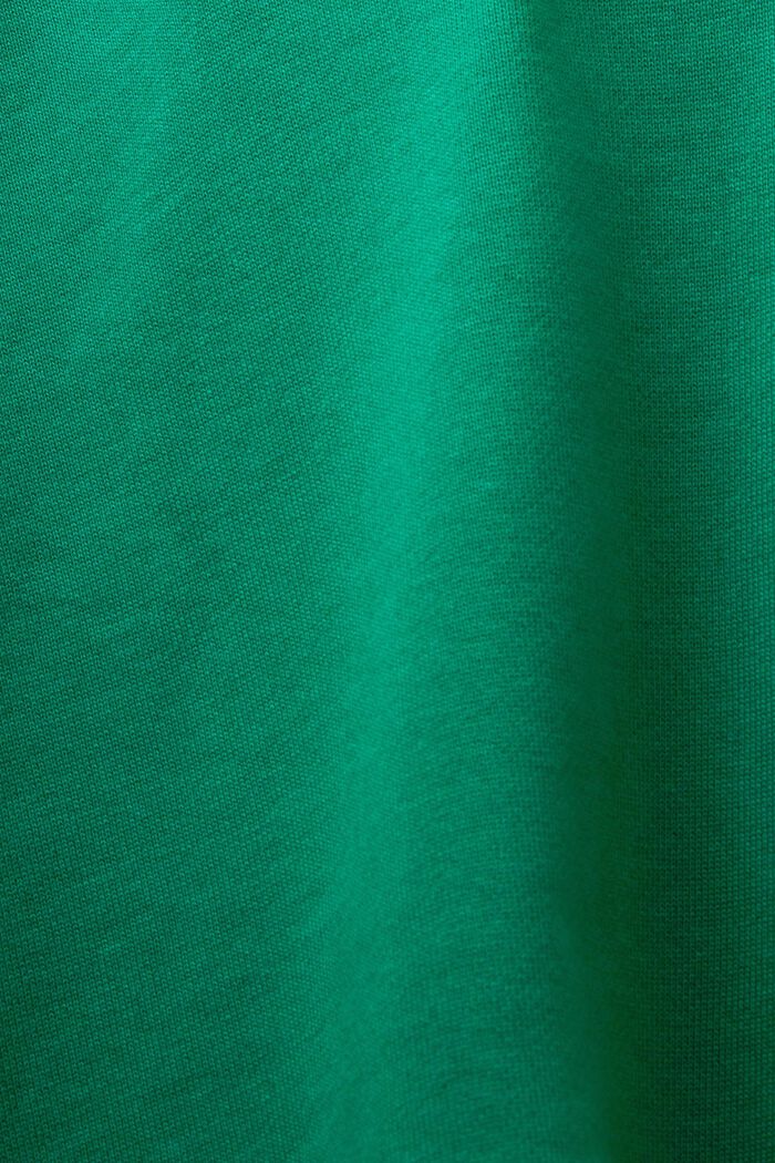 Baumwoll-T-Shirt mit Logostickerei, DARK GREEN, detail image number 5