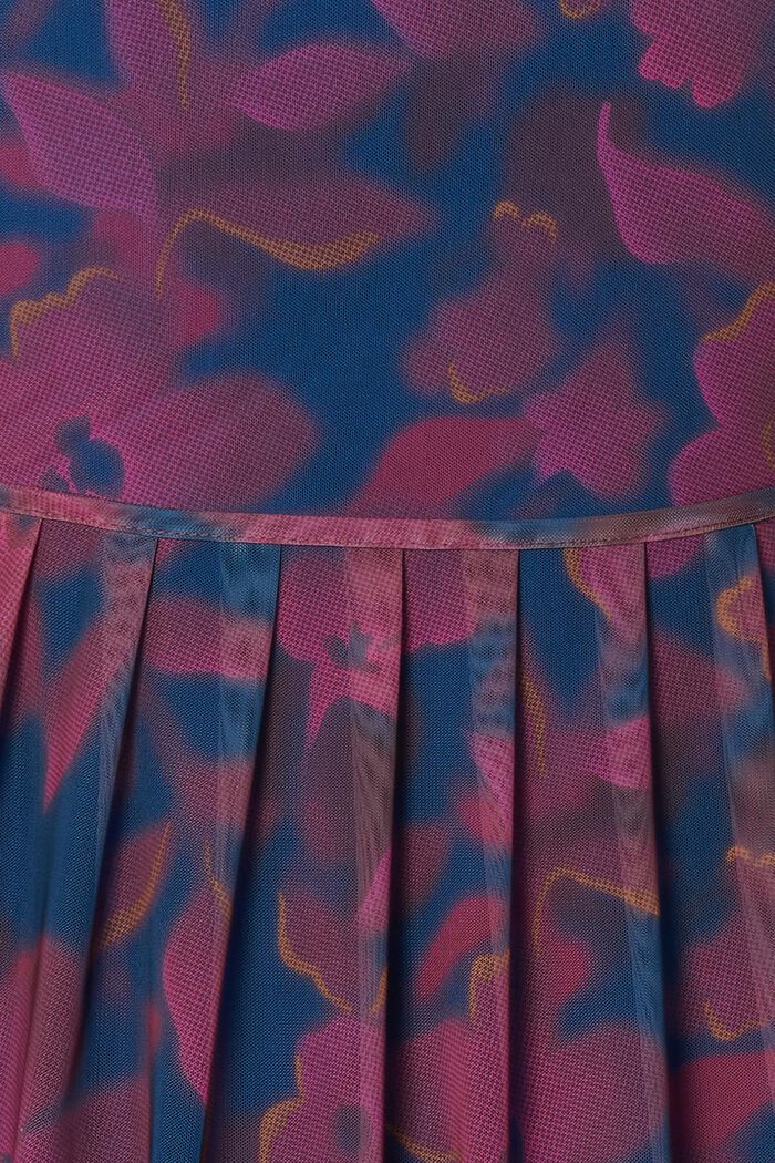 MATERNITY Mini-robe en mesh animé d’un imprimé, DARK OLD PINK, detail image number 2