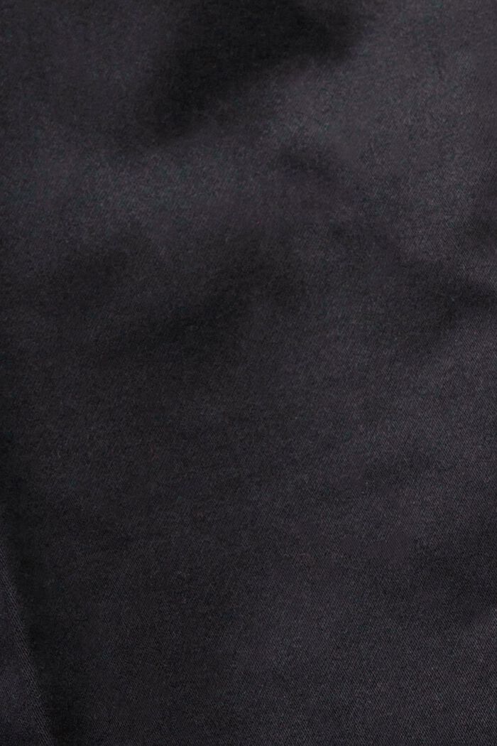 Schmal geschnittene Hose mit hohem Bund, BLACK, detail image number 4