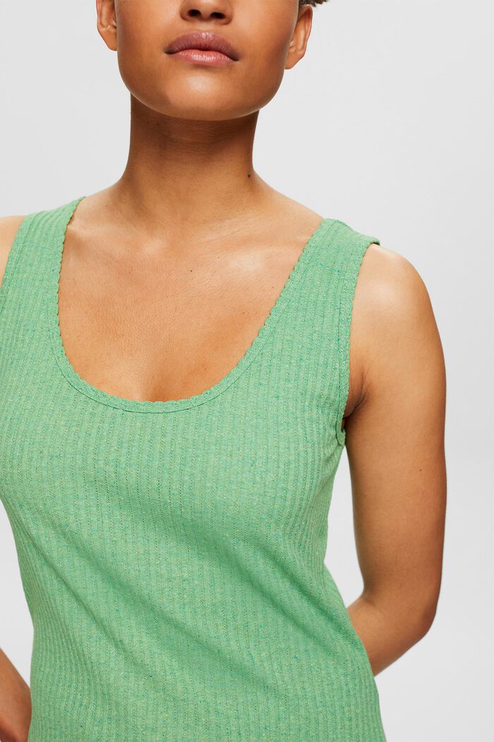 Top mit Pointelle-Muster, GREEN, detail image number 0