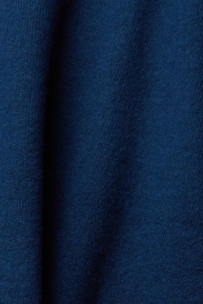 Rollkragenpullover, Wollgemisch, PETROL BLUE, detail image number 5