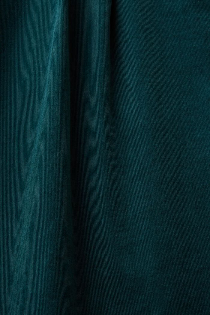 Oversize-Hemdbluse aus Cord, EMERALD GREEN, detail image number 5