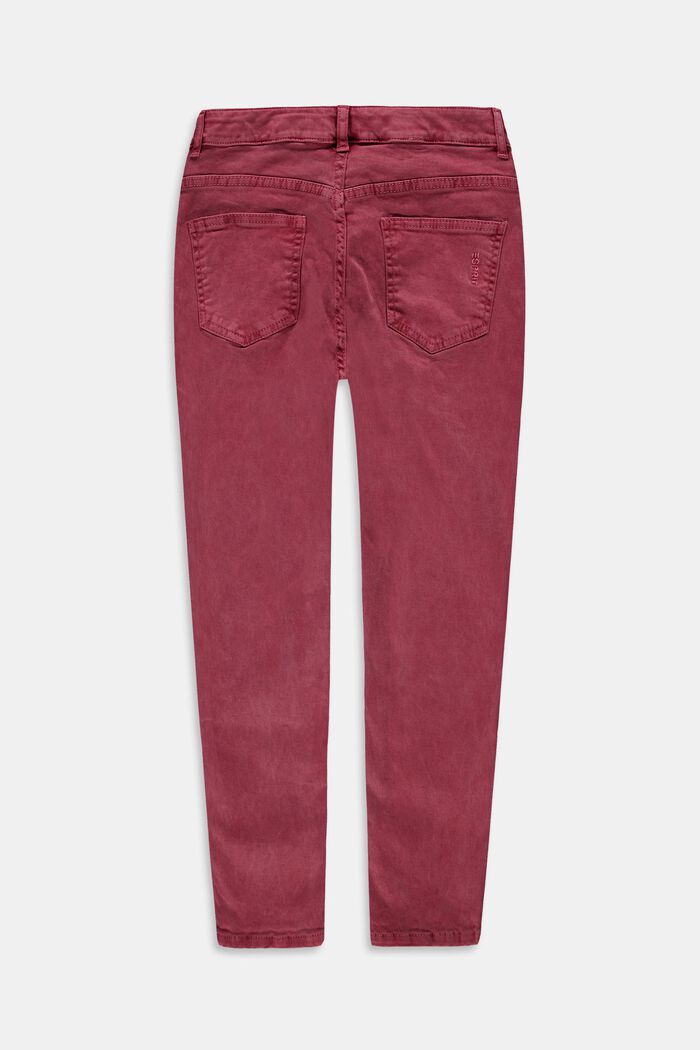 Pantalon à teneur en coton bio, DARK RED, detail image number 1