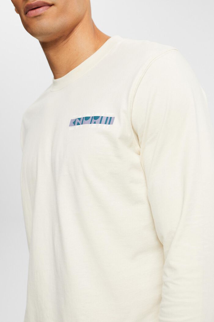 T-shirt en jersey à manches longues et petit logo imprimé, ICE, detail image number 2