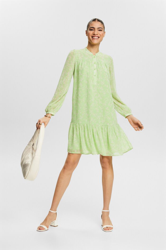 Mini-robe en mousseline imprimée, LIGHT GREEN, detail image number 5