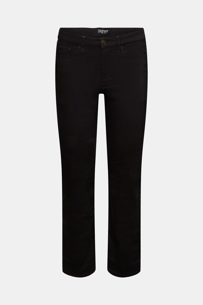 Jeans mit geradem Bein und mittlerer Bundhöhe, BLACK RINSE, detail image number 7
