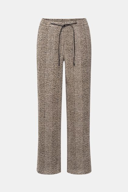 Pantalon taille haute en laine mélangée
