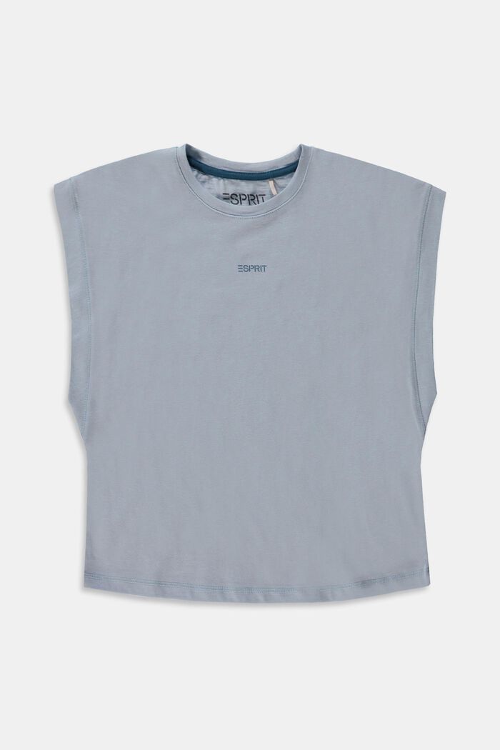 T-shirt de coupe carrée, 100 % coton, PASTEL BLUE, detail image number 0