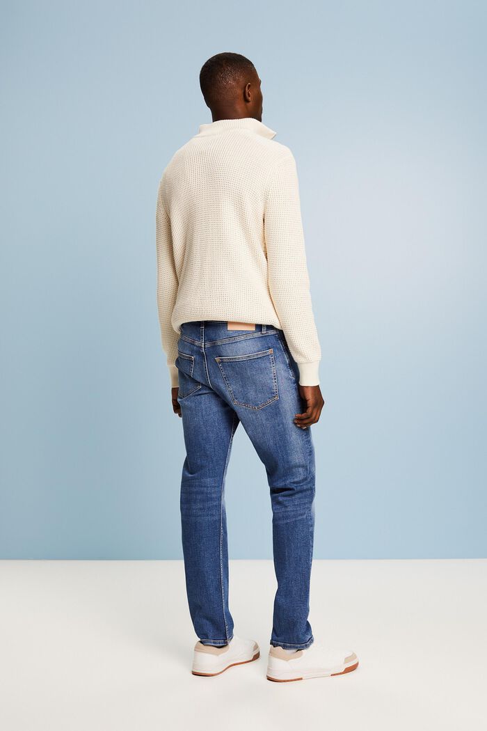 Schmale Jeans mit mittlerer Bundhöhe, BLUE MEDIUM WASHED, detail image number 2