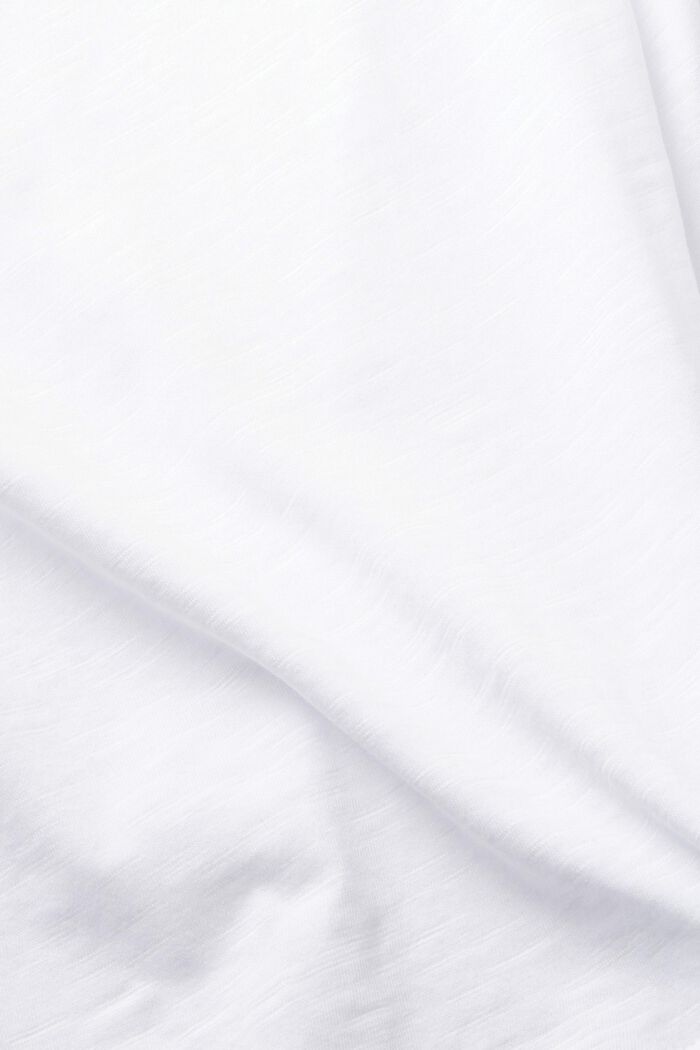 T-shirt en coton flammé, WHITE, detail image number 4