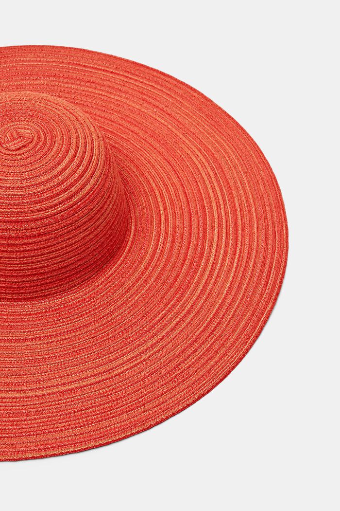 Chapeau de soleil à effet chiné, ORANGE RED, detail image number 1