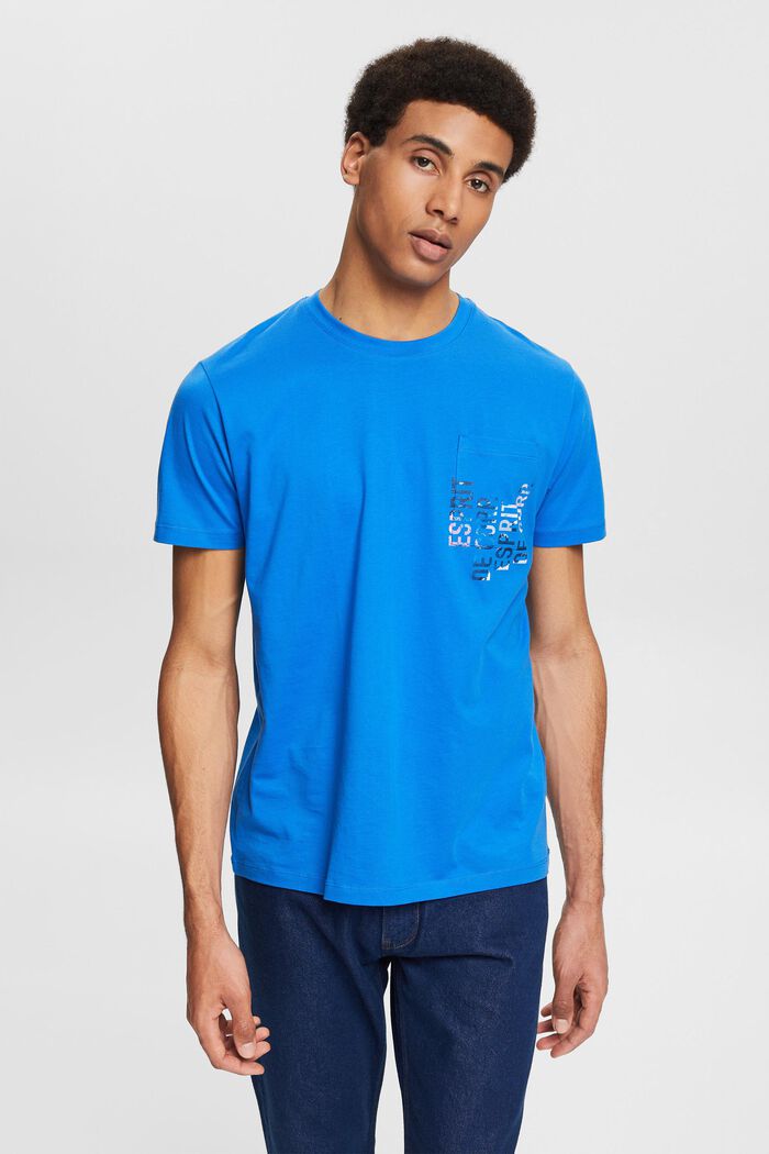 T-shirt à imprimé, en jersey, BRIGHT BLUE, detail image number 0