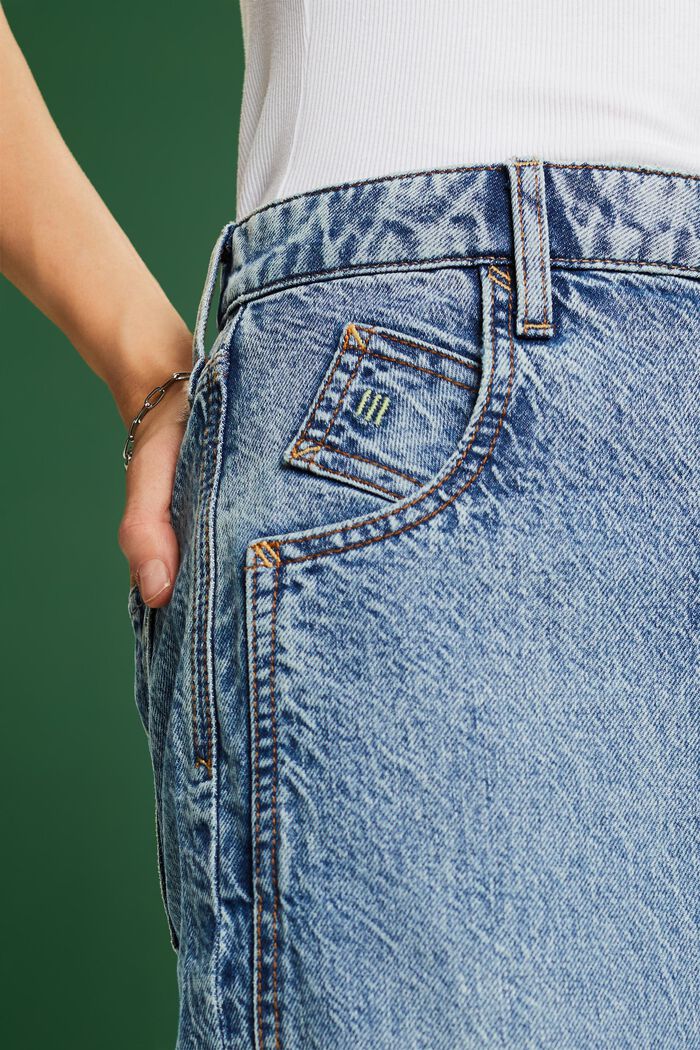 Jupe en jean maxi longueur, BLUE LIGHT WASHED, detail image number 4