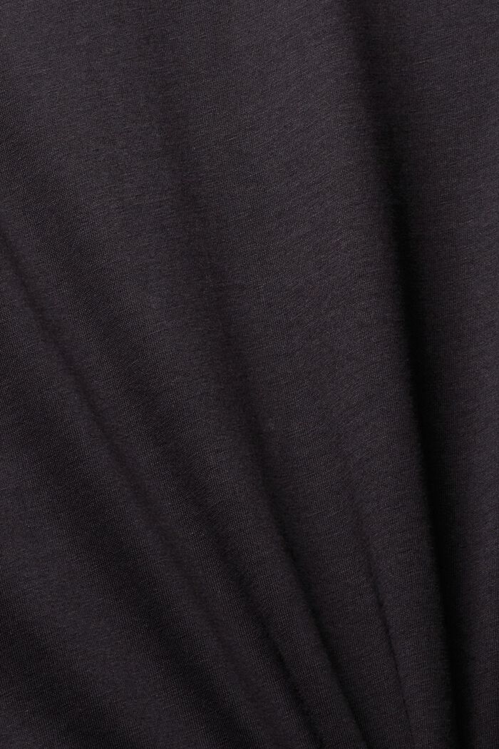 Unifarbenes T-Shirt, BLACK, detail image number 1