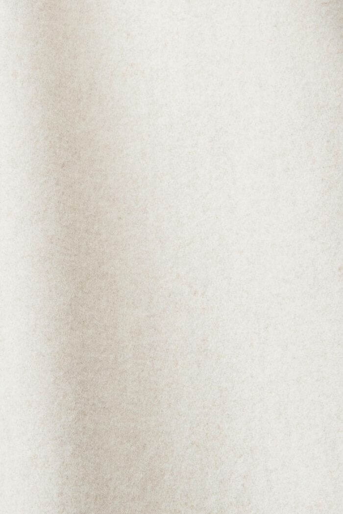 Mantel aus Wollmix mit Bindegürtel, CREAM BEIGE, detail image number 4