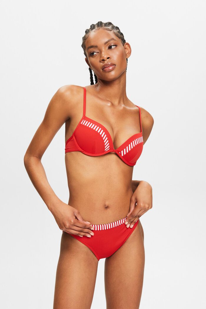 Bikinihose mit mittlerem Bund, DARK RED, detail image number 0