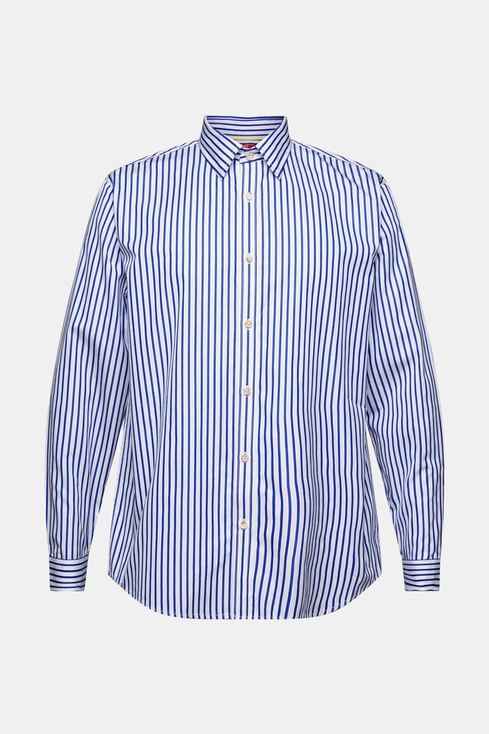 Gestreiftes Hemd aus Baumwoll-Popeline, BRIGHT BLUE, detail image number 8