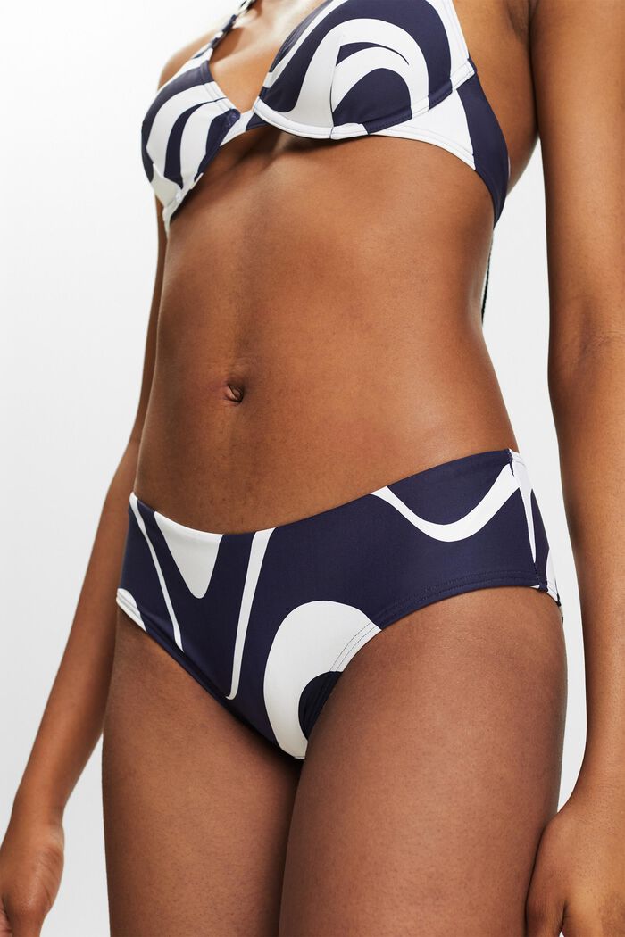 Bas de bikini taille basse à imprimé, NAVY, detail image number 1