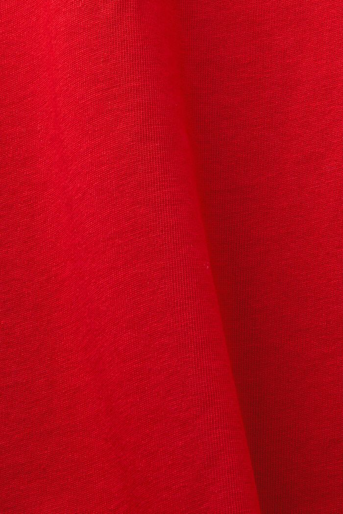Unisex Logo-T-Shirt aus Baumwolljersey, RED, detail image number 7