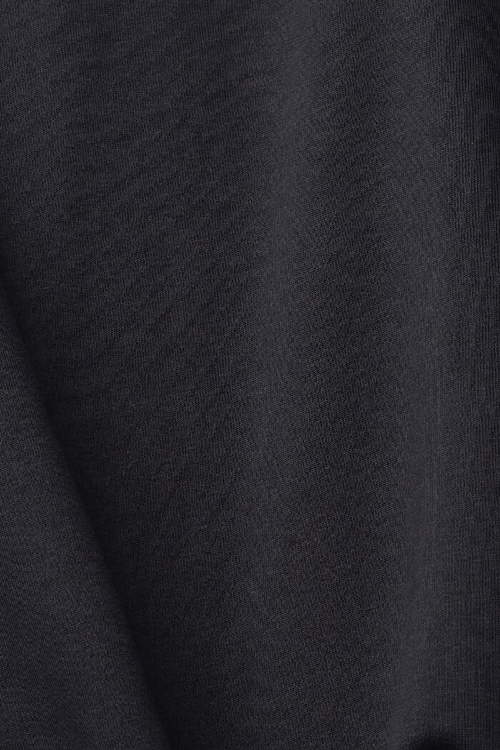 Sweat-shirt à imprimé sur la poitrine, BLACK, detail image number 4