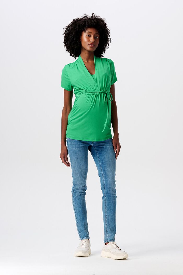 MATERNITY T-Shirt mit V-Neck und Stillfunktion, BRIGHT GREEN, detail image number 1