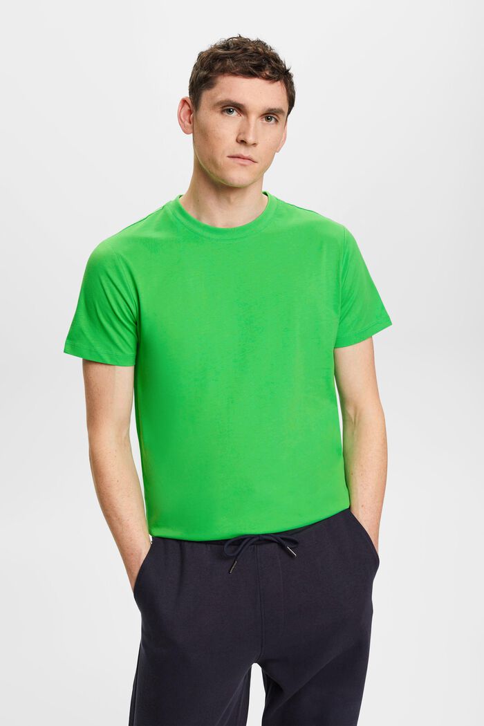 T-shirt en jersey à col ras-du-cou, GREEN, detail image number 0
