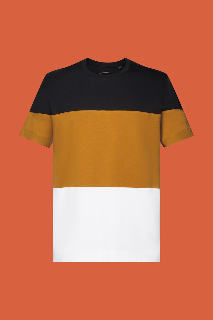 T-shirt color block, 100 % coton, BLACK, detail image number 6