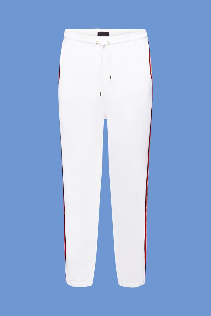Pantalon de survêtement rayé en coton, WHITE, detail image number 6