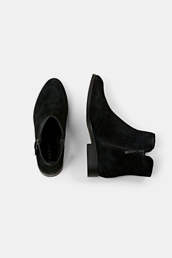 Boots zippées en daim, BLACK, detail image number 5